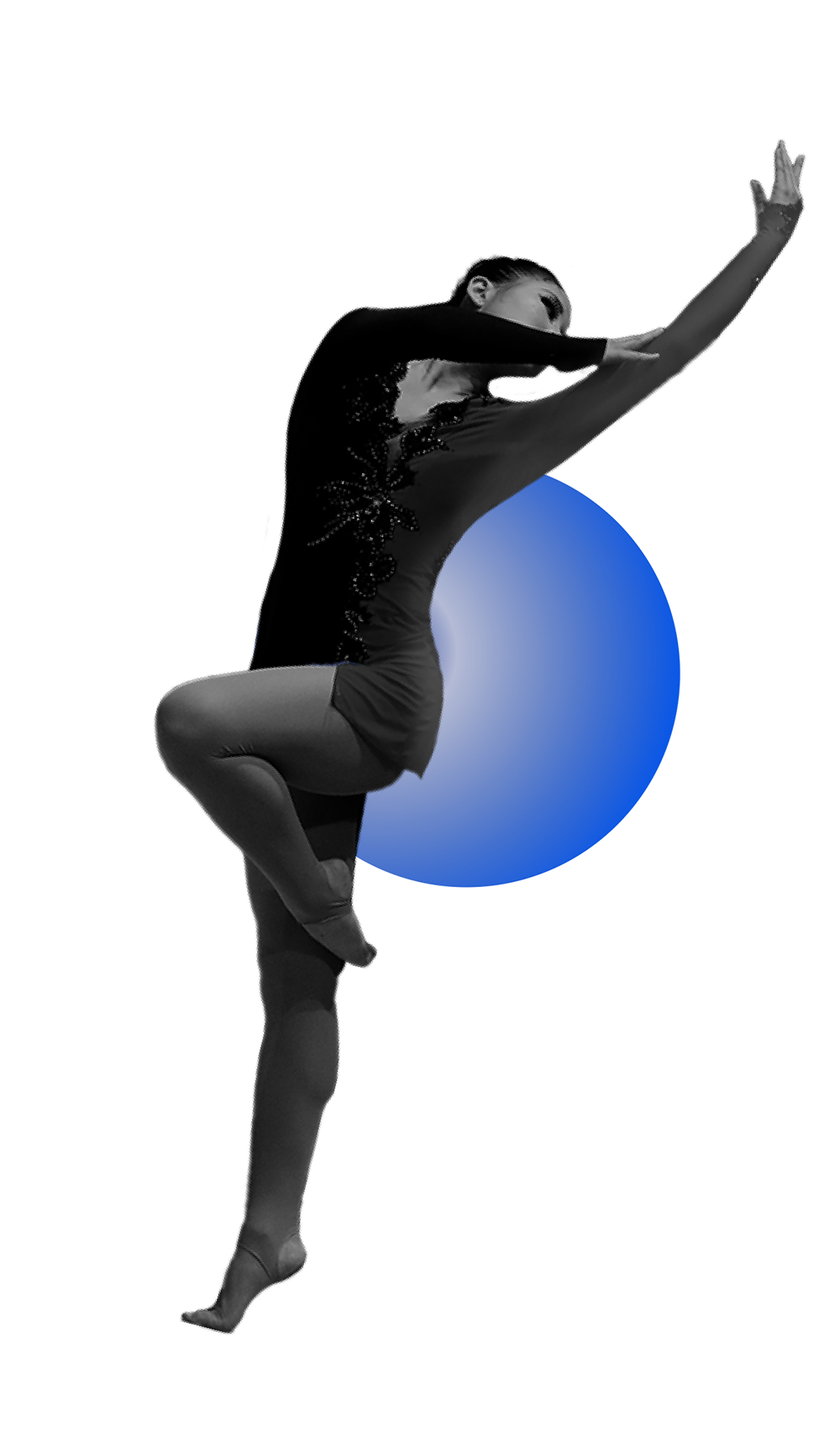 Contemporary dance student performing a graceful pose at Dance Channel Singapore